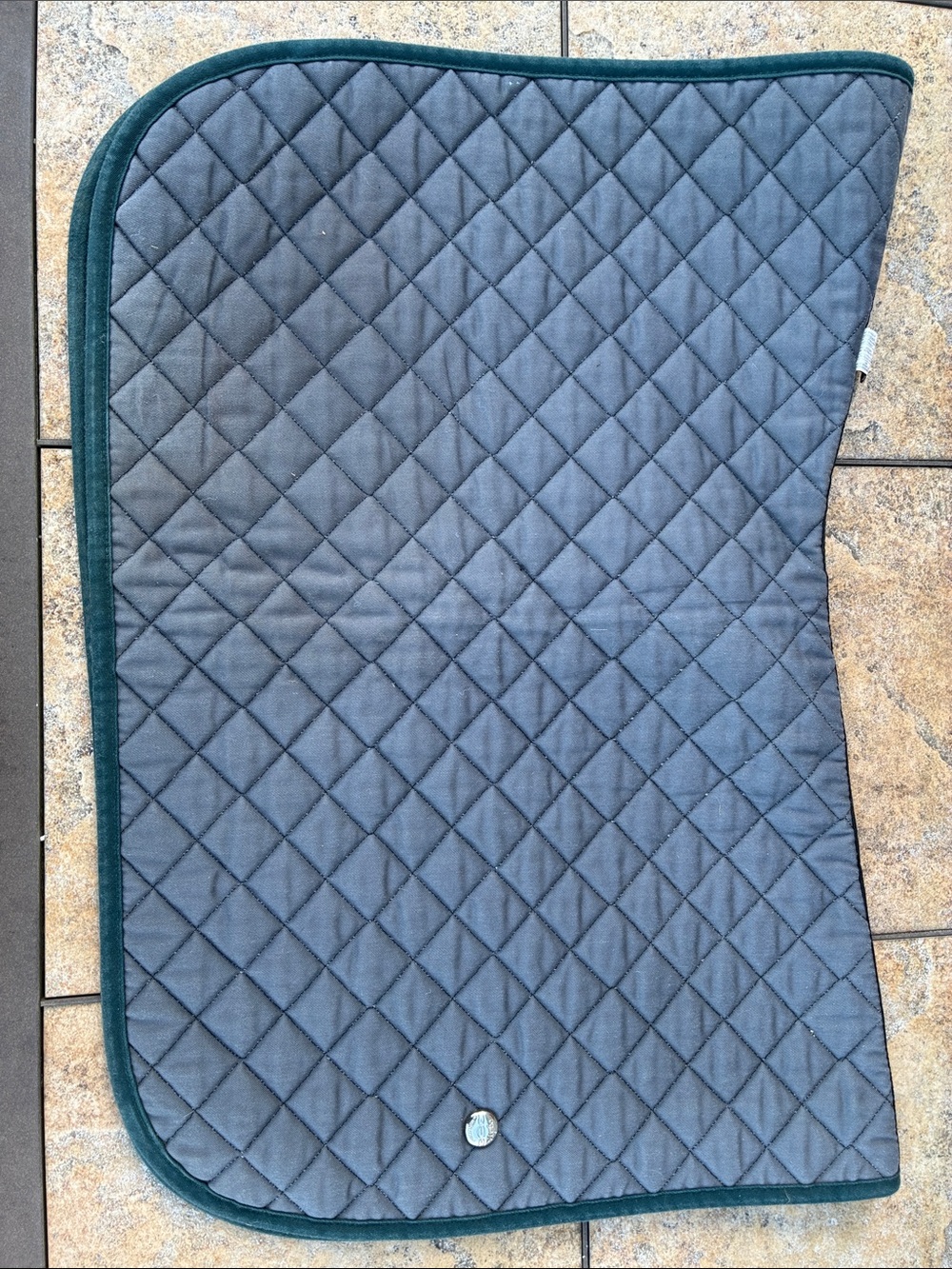 Ogilvy Gray Jumper Baby Saddle Pad with Dark Green Trim